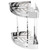 Stainless Steel Double‑Layer Triangular Corner Shower Storage Shelf Bathroom Accessory