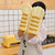 Oven Mitts Heat Insulated Protective Polyester Kitchen Cook Mittens for Baking Grilling Barbecue Yellow