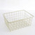 Freezer Basket Rust Proof Large Capacity Iron Storage Bin for Refrigerator Fruits Snacks Drinks 2pcs Gold