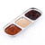 Stainless Steel Sauce Dish Seasoning Dish Snack Plate Divided Food Dipping Bowl Kitchen Tableware3 Grids