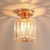 Modern Crystal Ceiling Lamp Close to Ceiling Light Fixture Hallway Lights for Bedroom Bathroom Entryway Balcony Corridor Aisle with E27 Socket (Bulb NOT included)