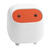 Mini Trash Can 2 Layer Press Type Plastic Countertop Garbage Can with Lid for Table Bedside Desk White