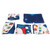 Christmas Tablecloth Chair Covers Set for Home Kitchen Dining Room Festive DecorationBlue Santa Claus 140x180cm