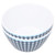 4PCS 6in Salad Bowl Dinner Serving Bowl Sets Kitchen Imitation Porcelain DinnerwareDark Blue Grids