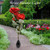 1Pc Solar Power LED 3 Heads  Rose Night  Lamp Flower Light for Home Garden Lawn Decor(Red)