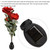 1Pc Solar Power LED 3 Heads  Rose Night  Lamp Flower Light for Home Garden Lawn Decor(Red)