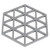 4Pcs Household Dining Table Thicken TPR Coaster Hollow Heat Insulated Cup Pad MatsHexagonal Grid Type Gray