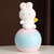 Touch Night Light Color Change Cute Rabbit Touch Night Lamp with Money Jar for Desktop Decoration Blue Pink