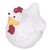 Big Eye Chicken Ornaments Funny Chicken Statues for Garden Stairs Farm Patio BackyardB