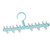 Plastic Sock Clips Drying Rack 6 Clips Prevent Tangle 360 Degree Rotatable Multifunctional Laundry Hanger for Home Blue White