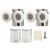 23mm Sliding Door Pulley Bathroom Closet Glass Door Hanging Swing Wheel Upper Lower Roller Kit
