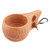 200ml Wooden Cup Portable Nordic Style Milk Coffee Mug with Hanging Buckle for Home OutdoorType 2