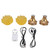 2Set LED Lotus Buddhist Light with Alloy Base Colorful Buddha Lamp Ornament Prayer Faith SuppliesUK Plug 100‑240V