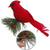 10 Pcs Artificial  Bird Simulation Foam Bird with Pine Picks Red Artificial Birds Decor with Clip Christmas Wedding Party Decor
