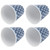 4Pcs/Set Cute Melamine Mug Imitation Porcelain Beverage Cup for Home Student School Party