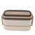 Double Layer Bento Box 316 Stainless Steel Compartment Portable Lunch Box with Cutlery for Work School Office 1400ml Cream Apricot