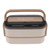 Double Layer Bento Box 316 Stainless Steel Compartment Portable Lunch Box with Cutlery for Work School Office 1400ml Cream Apricot