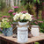 Vintage Flower Pot Iron Flower Pot Rustic Flower Bucket Metal Bucket Decorative Vase Pot for Garden Living Room Table Decoration