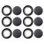 6PCS Removable Bottom Tart Pan Non Stick Coating Carbon Steel Black Quiche Pan for Kitchen