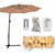 Outdoor Patio Umbrella Light Strings LED Umbrella Lamp with Remote Control and 10 Cable Tie Umbrella Pole Light Garden Decor
