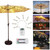 Outdoor Patio Umbrella Light Strings LED Umbrella Lamp with Remote Control and 10 Cable Tie Umbrella Pole Light Garden Decor