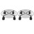 2 PCS Outdoor Plant Dolly with Lockable Wheels Iron and PVC High Load Bearing Rolling Plant Stand Base for Large Plants