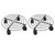 2 PCS Outdoor Plant Dolly with Lockable Wheels Iron and PVC High Load Bearing Rolling Plant Stand Base for Large Plants