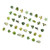 40PCS PET Leaf Theme Stickers Plant Material Stickers DIY Handbook Plant Theme Stickers Green Branch
