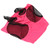 Horse Mesh Fly Mask Breathable Elastic Horse Face Mask with Ears Protection Riding Equestrian Equipment Rose Red
