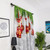 Christmas Decoration Window Curtain Polyester Dreamlike Pattern Curtain for Party Decoration 140x130cmSnowball