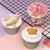 50Pcs Double-Sided Curled Paper Cup Heat Resistant Pastry Baking Cake Cups for Muffin Cake(Silver )