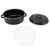 Roasting Pan Black Speckled Finish Household Non Stick BBQ Pot Roast Pan With Lid for Roasted Sweet Potatoes Chestnuts Iron Cover 26cm