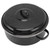 Roasting Pan Black Speckled Finish Household Non Stick BBQ Pot Roast Pan With Lid for Roasted Sweet Potatoes Chestnuts Iron Cover 26cm