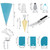 100PCS Cake Decorating Supplies Kit with 48 Icing Tips 40 Disposable Bags 2 Bag Ties 1 Silicon Bag 2 Couplers 1 Cleaning Brush 1 Angled Spatula 1 Flower Lifter 1 Flower Nail and 3 Scrapers Gift for Beginners Women