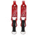 2pcs Roof Rack Shovel Mount Good Weight Bearing Capacity Axe Holder Clamp Metal Rubber Clamp Mounting Kit for Car Truck Boats Red