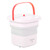 Mini Washing Machine Foldable Small Washing Machine Wash and Dry with Drain Basket for Kids Clothes Underwear Apartment Dorm Camping 100‑240V Pink EU Plug