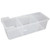 Refrigerator Organizer Bin Clear Storage Bin with 2 Divided Compartments for Kitchen Cabinet OfficeS: 40x16x14.1cm / 15.7x6.3x5.6in