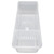 Refrigerator Organizer Bin Clear Storage Bin with 2 Divided Compartments for Kitchen Cabinet OfficeS: 40x16x14.1cm / 15.7x6.3x5.6in