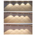LED Closet Light Ultra Thin Intelligent Rechargeable Wireless LED Motion Sensor Light for Cabinet 60cm / 23.6in Black