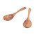 2Pcs/Set Spoon Fork Set Wooden Mixing Spoon Fork for Home Kitchen School Office Festival