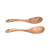 2Pcs/Set Spoon Fork Set Wooden Mixing Spoon Fork for Home Kitchen School Office Festival