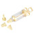Pastry Decorating Nozzle Set Cookies Piping Syringe with 8Pcs Nozzles for Cake Decorating(CreamColored Nozzle )