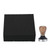Silicone Coffee Tamper Mat Stainless Steel Coffee Tamper with 58mm Wood Tamper for Home Kitchen Black
