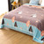 Throw Blanket Cartoon Pattern Thickened Air Conditioning Blanket for Home Bedroom Office Travel Leaves and Flowers 150x200cm / 59.1x78.7in