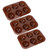 3 Pcs 6 Holes Silicone Baking Mold Semi Sphere Chocolate Bombs Mold for Cake Pudding
