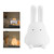Bunny Night Light Warm Light Timed Dimmable Folding Hanging Ear Night Lamp Cute Silicone Phone Holder Bedside Lamp for Kids