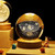3D Galaxy Crystal Ball Lamp Lasers Engraving Night Light with Wooden Base for Bedroom Decor, Holiday Gifts
