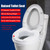Raised Toilet Seat with Lid 300 Lbs Heavy Duty Elevated Toilet Seat with Tightening Clamps Raised Toilet Seats for Most Elongated Toilets (White, 4 Inches)