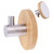 Natural Bamboo Stainless Steel Wall Hanger Hook Bag Key Towel Hanger Kitchen Single Hook