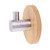 Natural Bamboo Stainless Steel Wall Hanger Hook Bag Key Towel Hanger Kitchen Single Hook